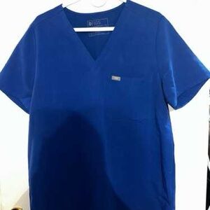 Figs Catarina one pocket scrub top women’s XL in winning blue V-Neck Scrub Top